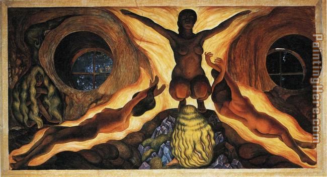 Subterranean Forces painting - Diego Rivera Subterranean Forces art painting